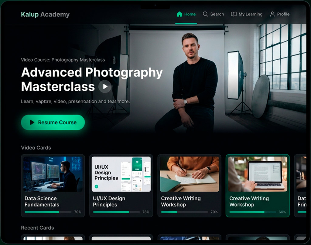 Área de Membros estilo Kalup Academy